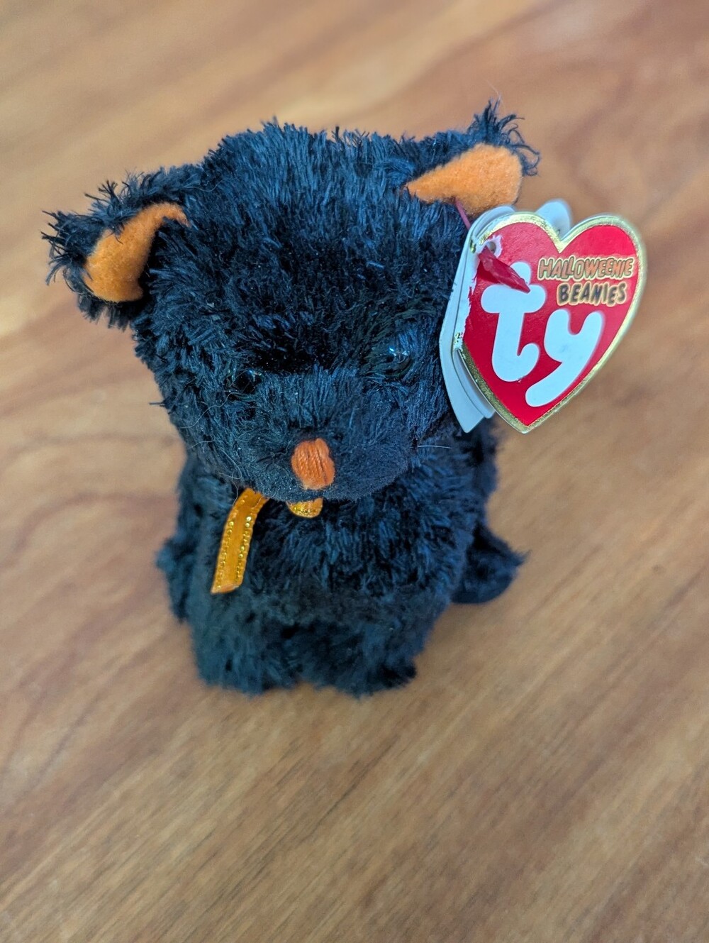 ✨New!✨ 2007 Ty Beanie Baby Halloweenie Beanie "Frights" Black Cat Plush
